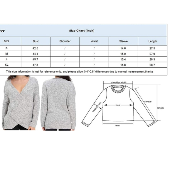 🆕⭐Black front wrap sweater - Picture 5 of 7